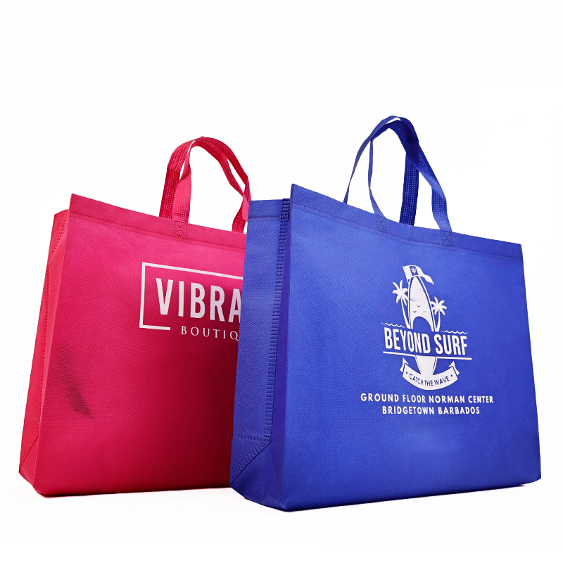 Light blue large size non-woven tote bag