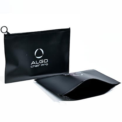 Black PVC frosted zipper bag
