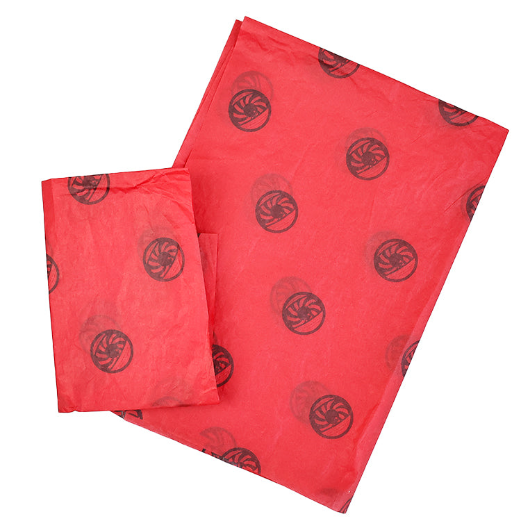 Red Shirley Paper Print Black Pattern Wrapping Paper