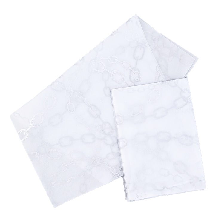 White Shirley Paper Pattern Silver Hot Stamping Wrapping Paper