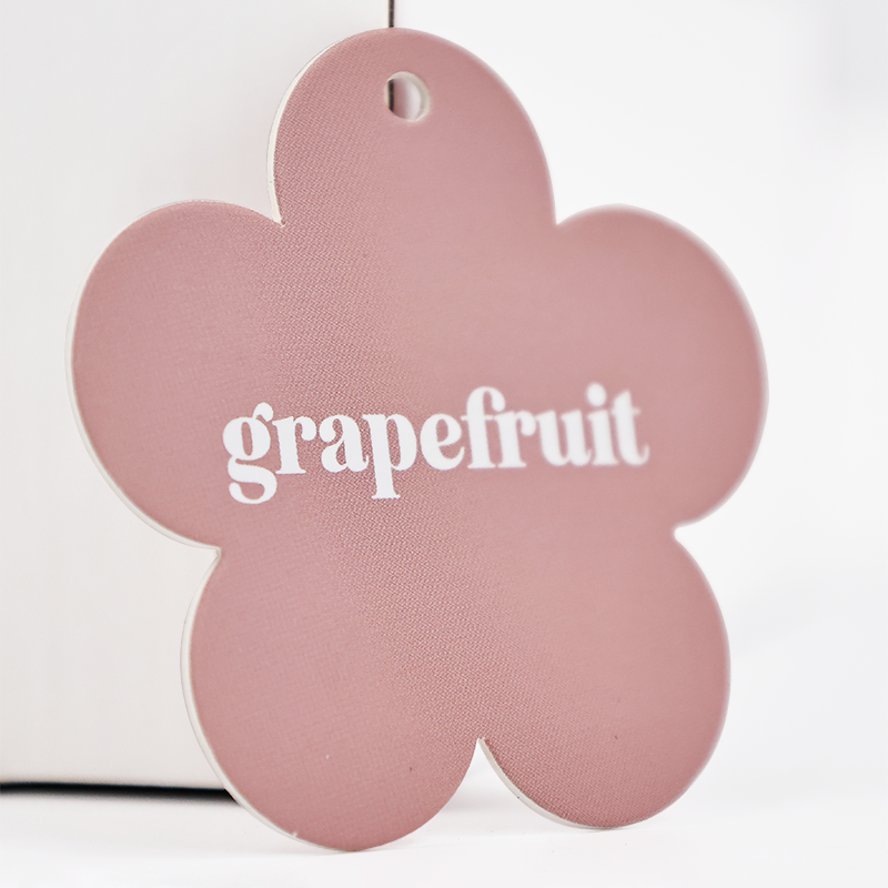 Flower shape hangtag