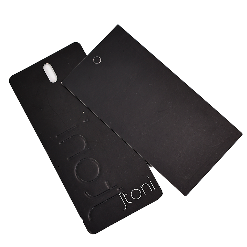 Hot stamping and embossing hangtag