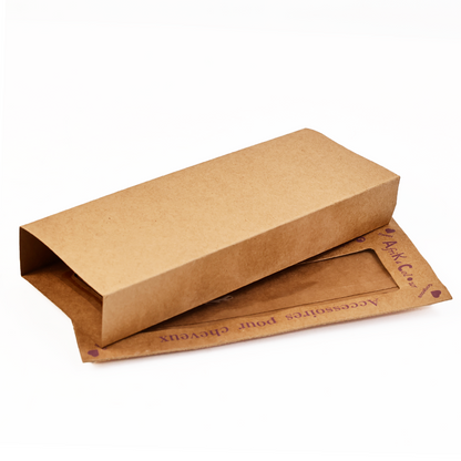 Kraft paper unsealed folding box with skylight