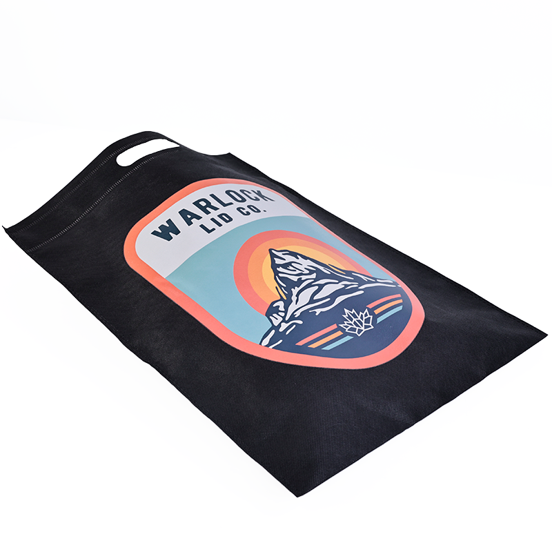 Black four-finger non-woven handbag