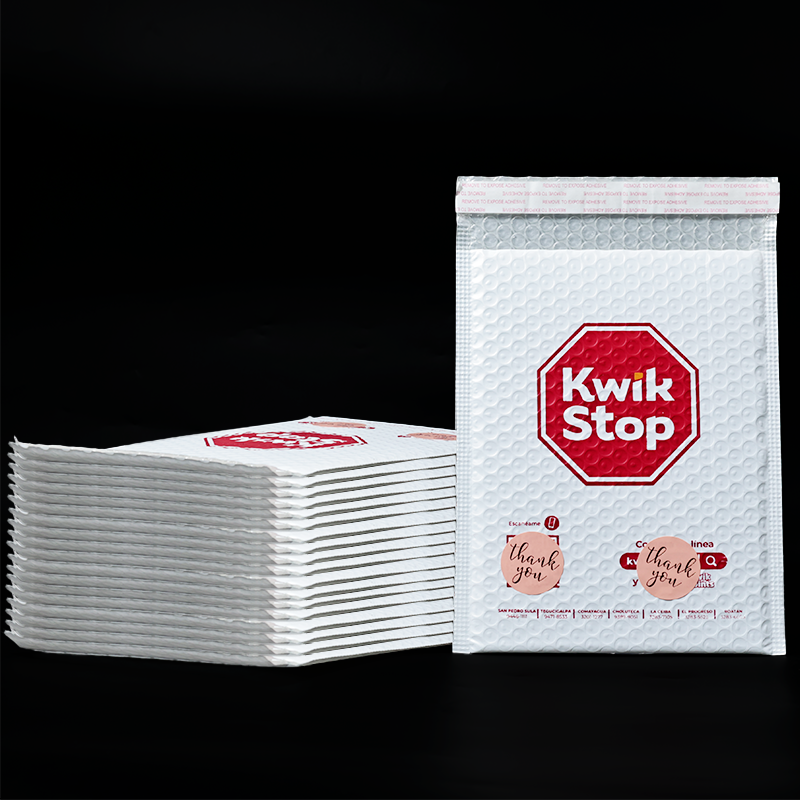 White and red express bubble bag