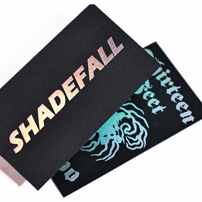 Black card pattern, edge hot laser process