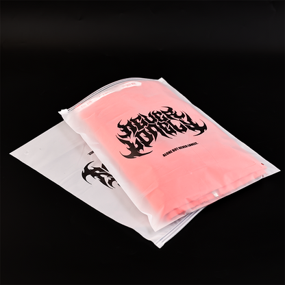 Transparent frosted ziplock bag