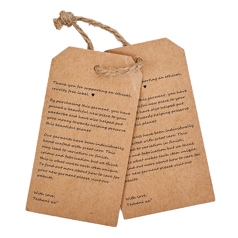 Brown hemp rope tag