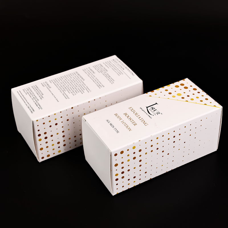 White cardboard pattern hot silver packaging box