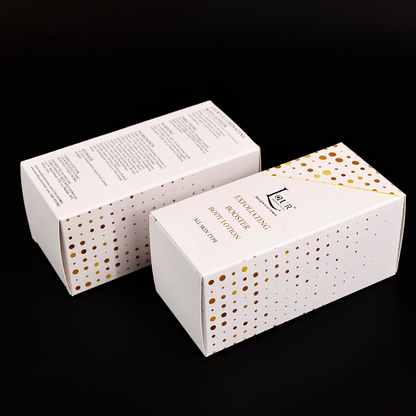 White cardboard pattern hot silver packaging box