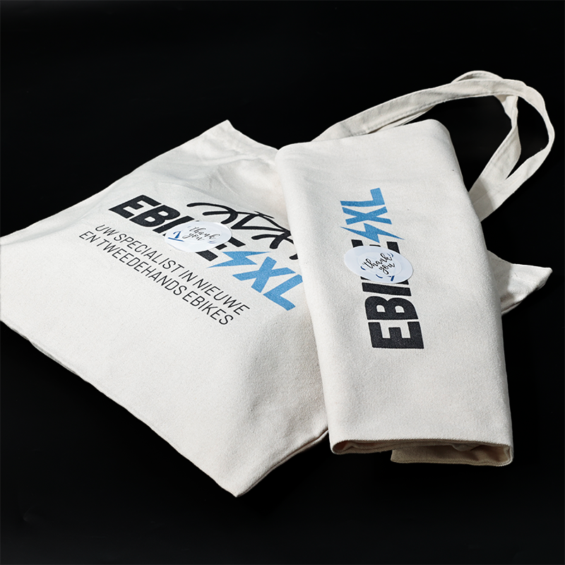 White canvas tote bag