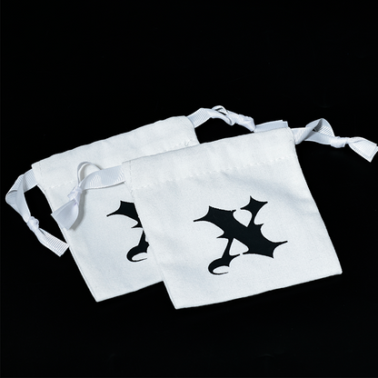 White small drawstring bag