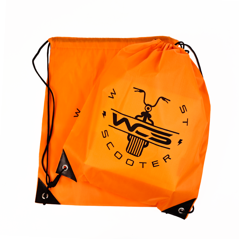 Orange Backpack Drawstring Pocket
