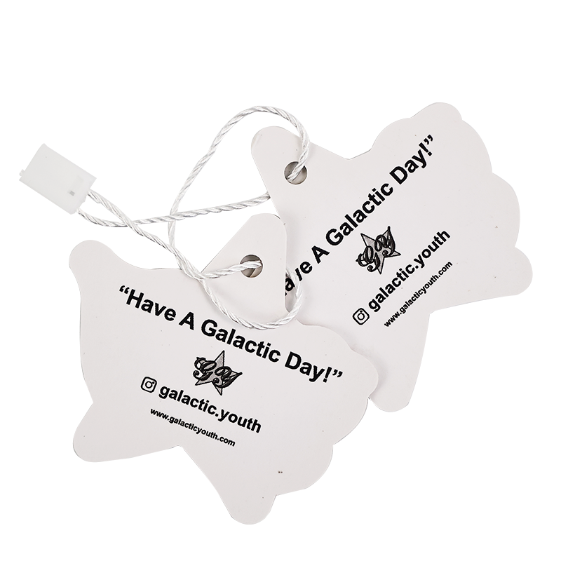 Five-pointed star shaped full-print hangtag