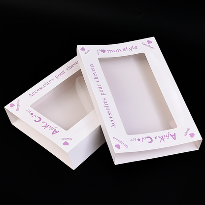 White cardboard pattern hot silver packaging box