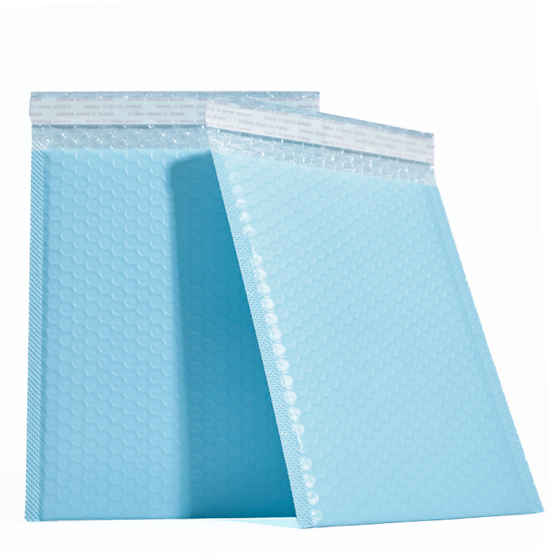 Blue self-adhesive bubble courier bag