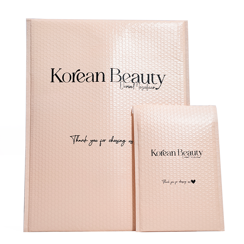 Flesh pink multi-size self-adhesive bubble courier bag