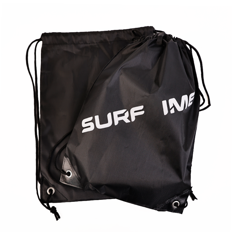 Black Backpack Drawstring Pocket