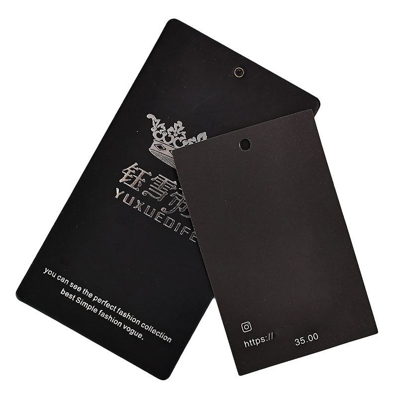 Black hot stamping silver tag