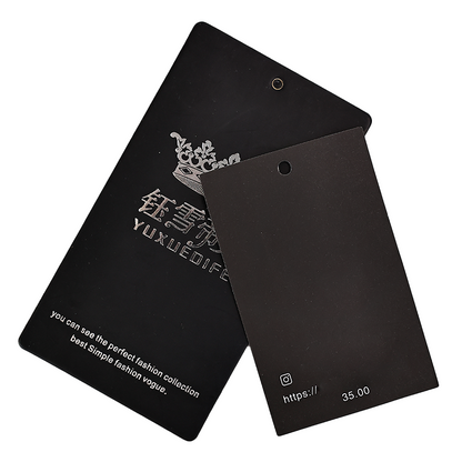 Black hot stamping silver tag