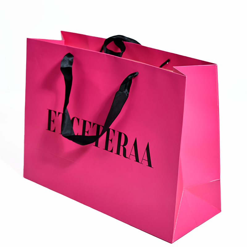 Pink paper bag