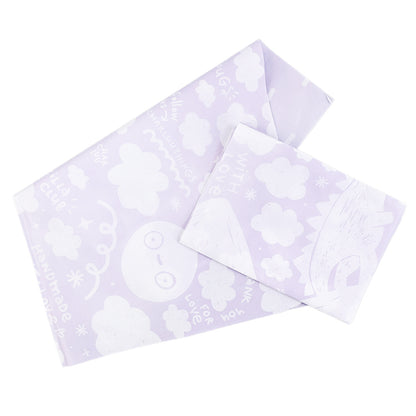 Purple Shirley Paper Print White Multi-Pattern Wrapping Paper