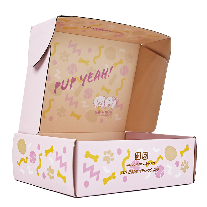 Pink full-print airplane box