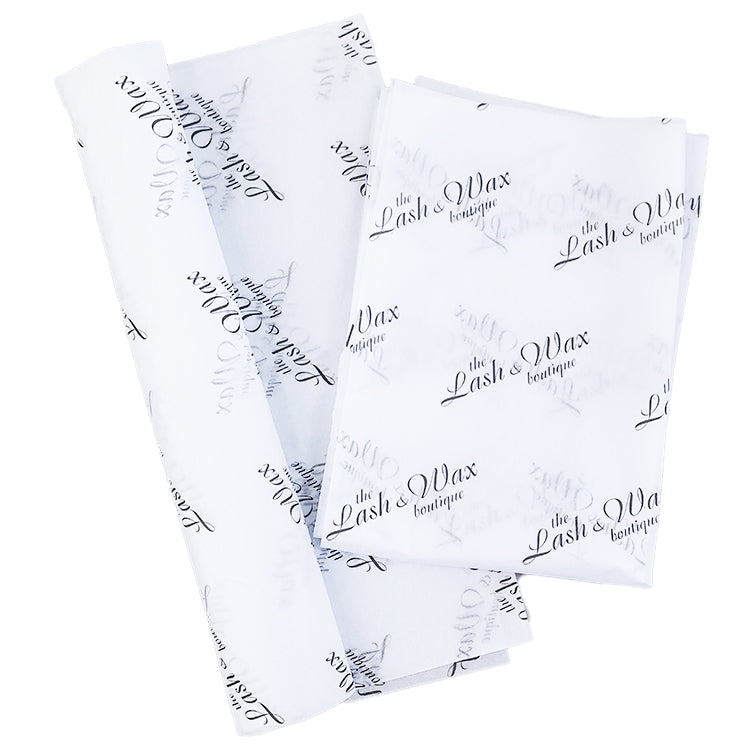 White Shirley Paper Print Black Pattern Wrapping Paper