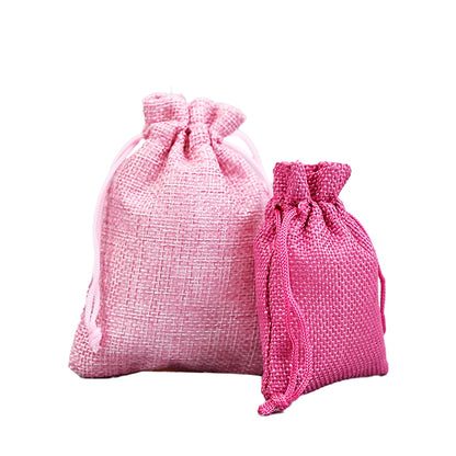 Red Series Drawstring Linen Bag