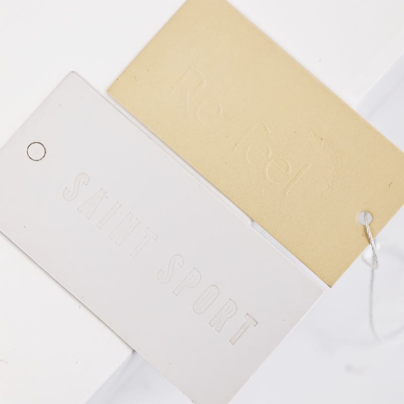 Embossed hangtag