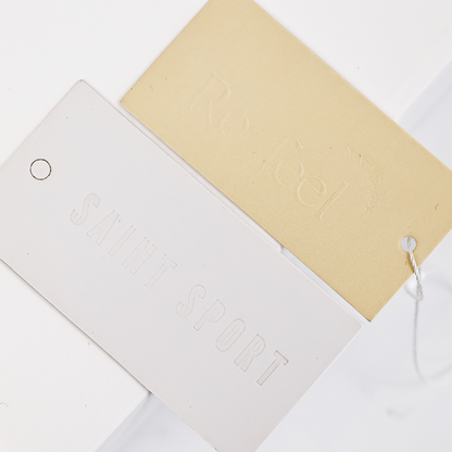 Embossed hangtag