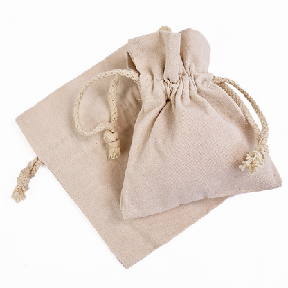 Small size linen drawstring bag