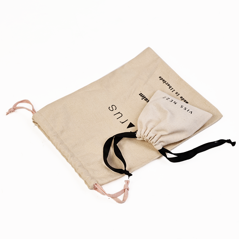 Linen drawstring bag in various sizes