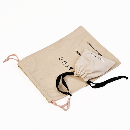 Linen drawstring bag in various sizes