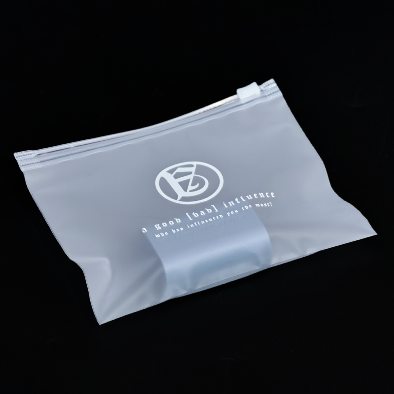 Square transparent frosted PE zipper bag