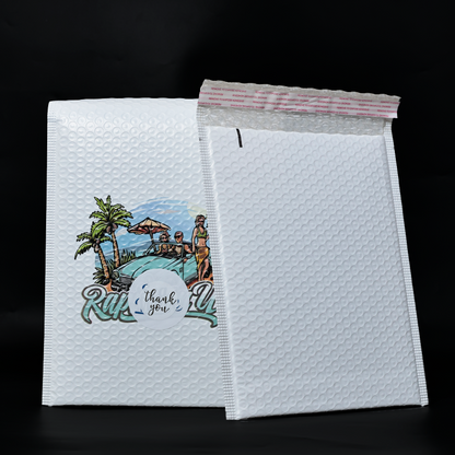 White color printed express bubble bag