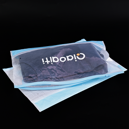 Blue double-sided multi-style long zipper bag