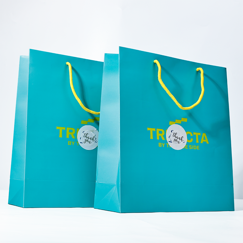 Blue green large size paper bag