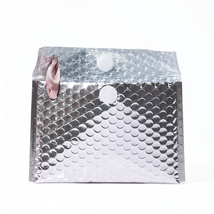Silver aluminum film hand rope bubble courier bag