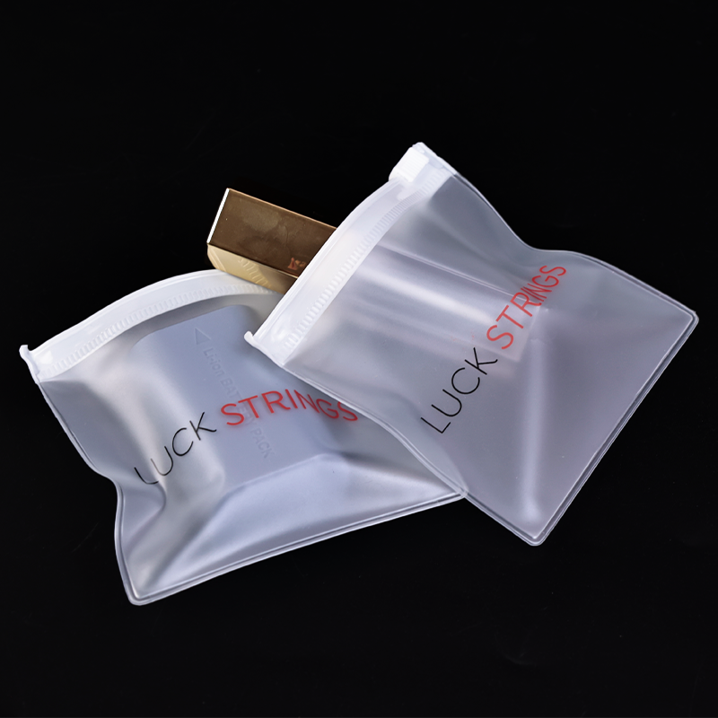 Square small size frosted PVC zipper bag
