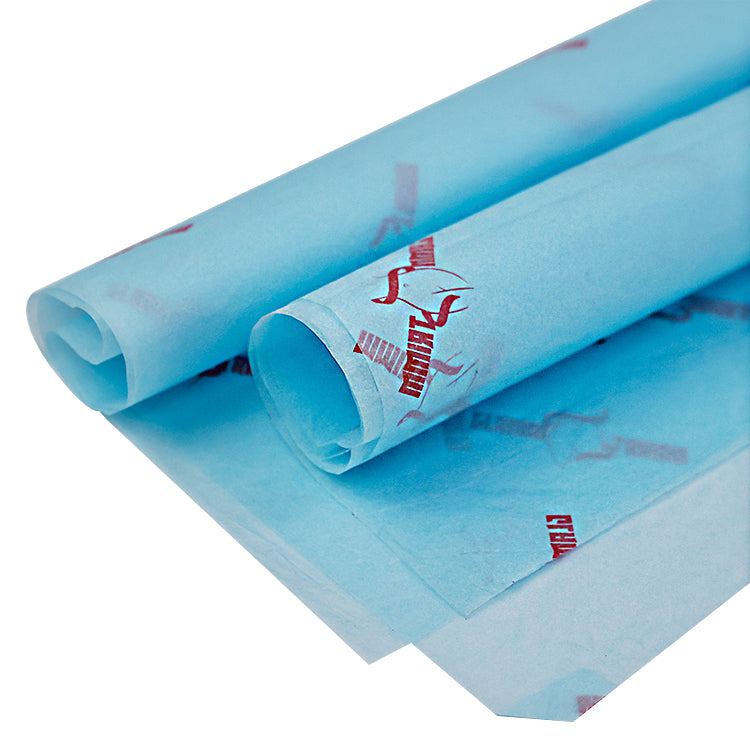 Blue wrapping paper pattern pink print