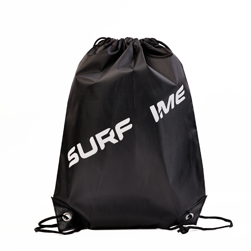 Black Backpack Drawstring Pocket