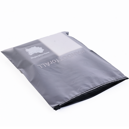 Single-sided transparent frosted pattern hot silver zipper bag