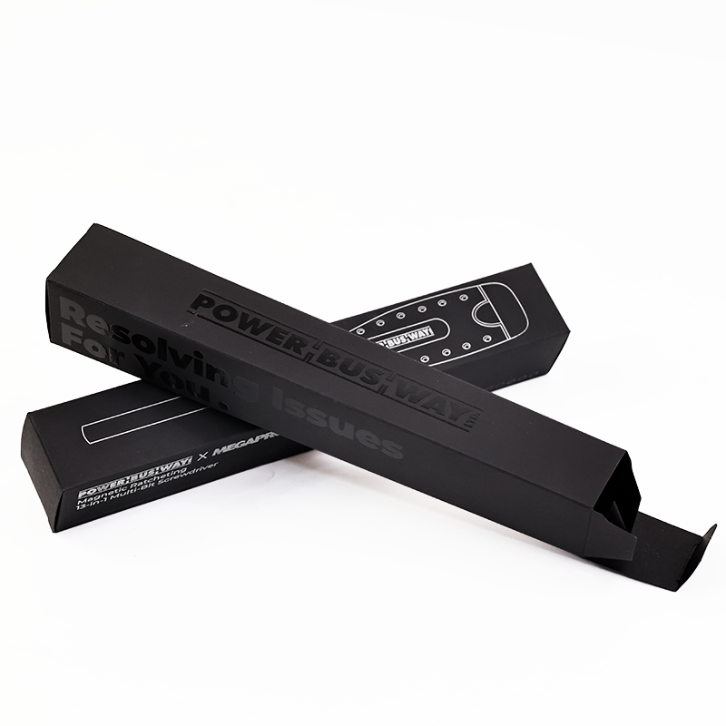Black kraft paper hot silver UV printing packaging box
