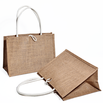 Button closure linen tote bag