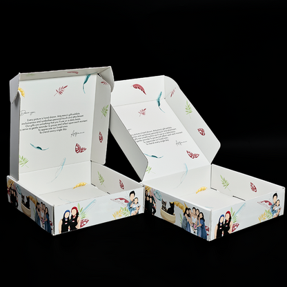 Full pattern printed corrugated airplane box