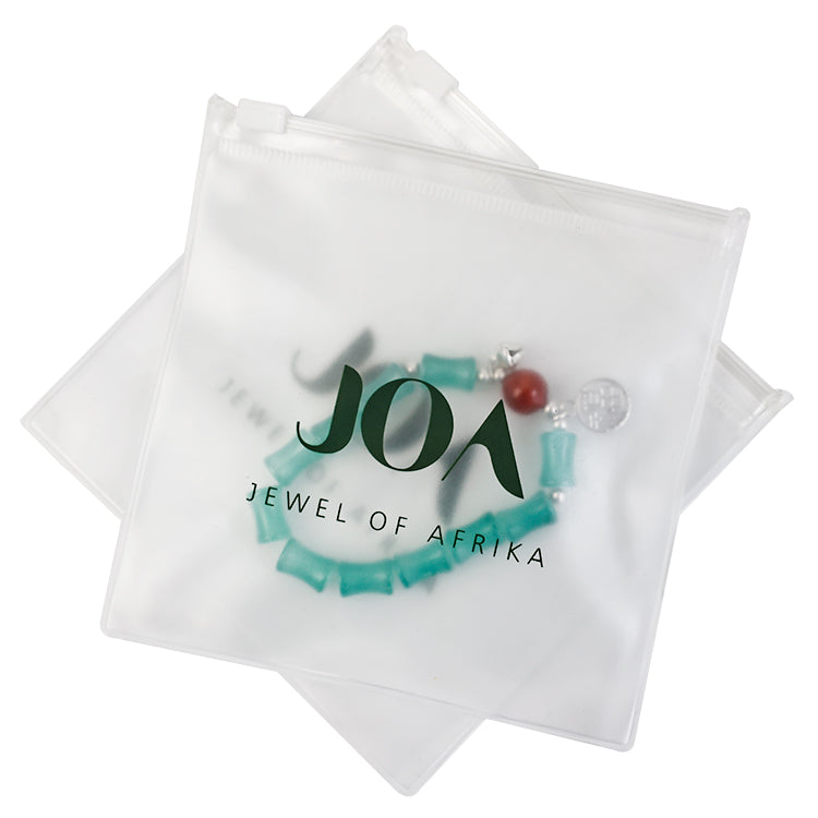 White self-sealing transparent zipper bag