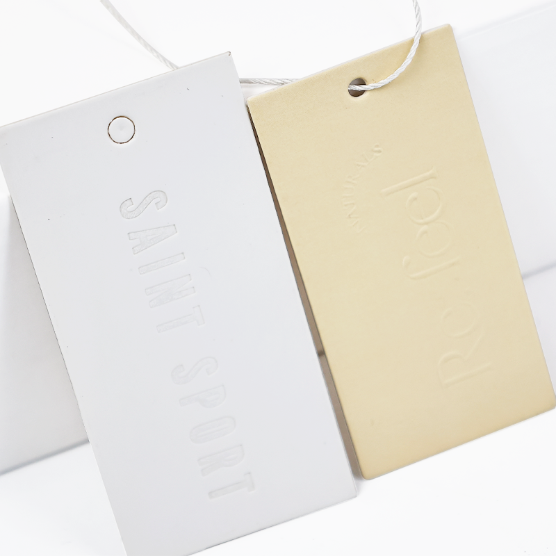 Embossed hangtag