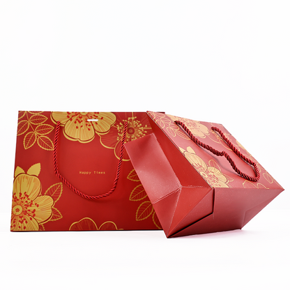 Red and white cardboard bag same style multi-size set