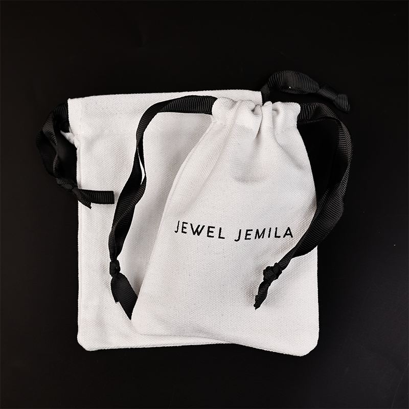 Small size white non-woven drawstring bag
